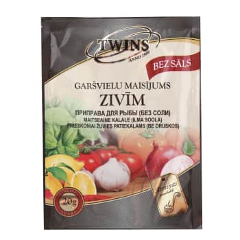 Garšviela zivīm TWINS bez sāls 20g
