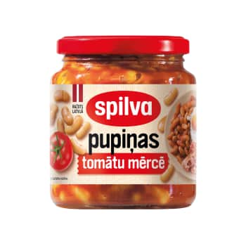 Pupiņas SPILVA tomātu mērcē 580g