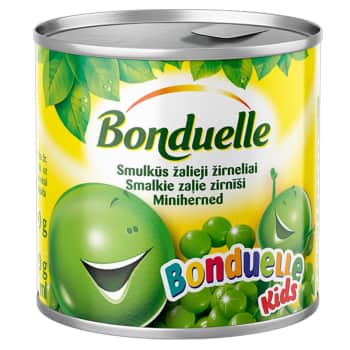 Konservēti zaļie zirnīši BONDUELLE KIDS 200g