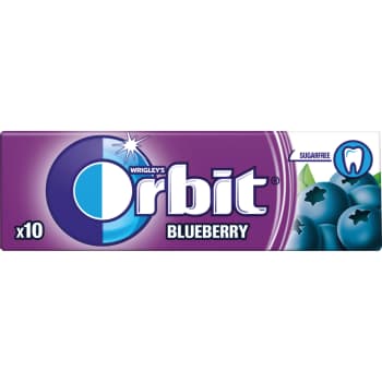 Košļājamā gumija ORBIT BLUEBERRY 14g
