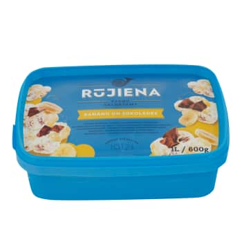 Saldējums RŪJIENA banānu šokolādes 600g