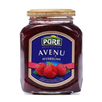Ievārījums PŪRE aveņu 420g stiklā