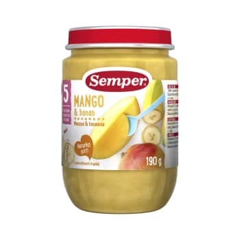 Biezenis SEMPER mango, banānu 6+ 190g