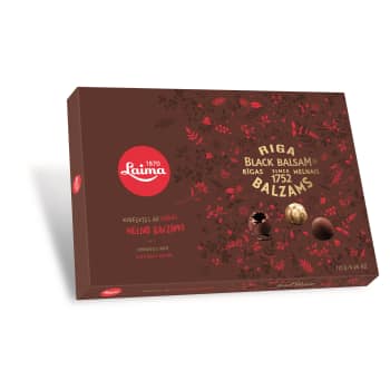 Konf.kārba LAIMA ar Rīgas Melno bal.135g