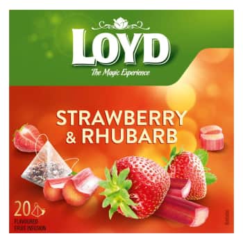 Tēja LOYD ar zemeņu-rabarb. garšu 20x2g