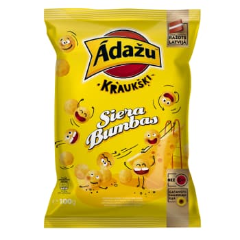 Čipsi ĀDAŽU siera bumbas 100g