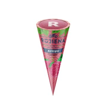 Saldējums RŪJIENA aveņu konuss 60g