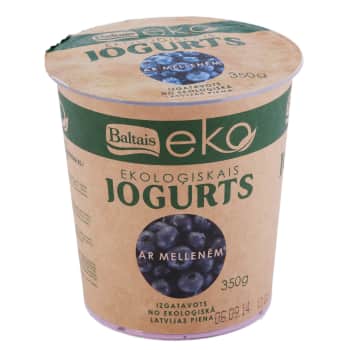 Ekoloģisks jogurts BALTAIS EKO ar mellenēm 350g