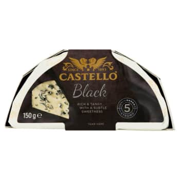 Siers CASTELLO Black ar aitas pienu 150g