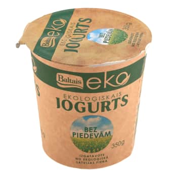 Ekoloģisks jogurts BALTAIS EKO bez piedevām 350g