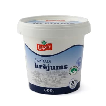 Skābais krējums LATGALES PIENS spainī 20% 600g