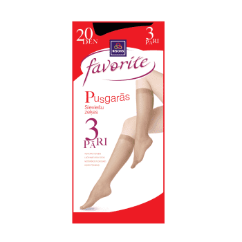 S.pusg.zeķes FAVORITE 20 black 3p. 23-25