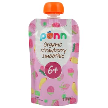 Biezenis PONN BIO zemeņu smūtijs 6+ 110g