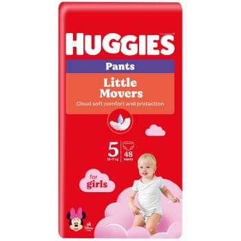 Autiņbiksītes HUGGIES Girl S5 12-17kg 48gb.