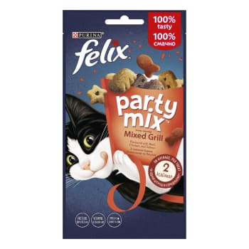 Gardums kaķiem FELIX PARTY MIX GRILL 60g