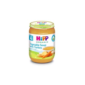Zupa HIPP BIO dārzeņu ar tītaru gaļu 4+190g