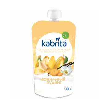 Pudiņš KABRITA augļu-vaniļas 8+ 100g