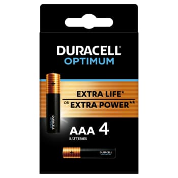 Baterijas DURACELL OPTIMUM AAA 4 gab.