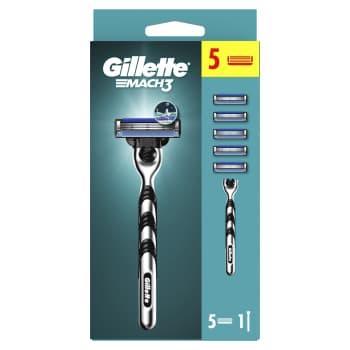 Skuveklis GILLETTE MACH 3 Razor + 5 asm.