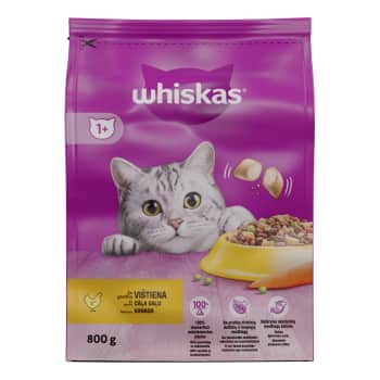 Sausā kaķu barība WHISKAS ar vistu 800g