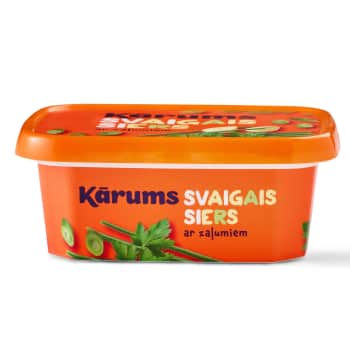 Svaigais siers KĀRUMS ar zaļumiem 175g