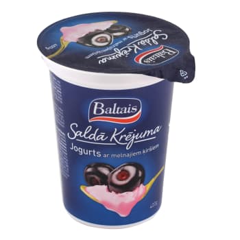 Jogurts BALTAIS saldā krējuma ar ķiršiem 400g