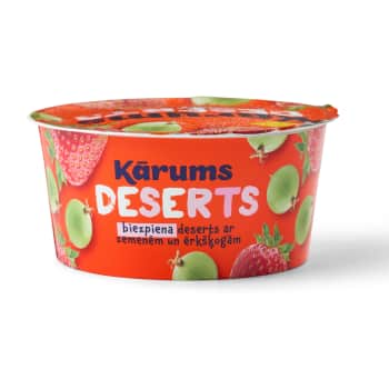 Biezpiena krēms KĀRUMS ar zemenēm un ērkšķogām 140g