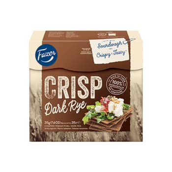 Sausmaizītes FAZER CRISP tumšās rudzu 215g