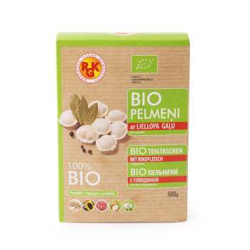Pelmeņi RGK BIO ar liellopu gaļu 500g