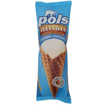 Plombīra sald. POLS vafeļu konusā 90g