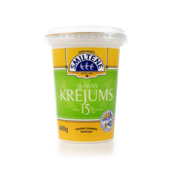 Skābais krējums SMILTENE 15% 400g