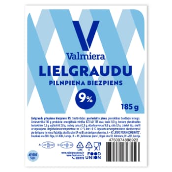 Biezpiens lielgraudu VALMIERA 9% 185g