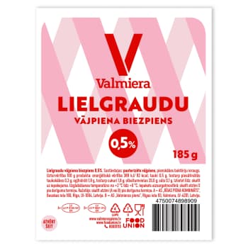 Biezpiens lielgraudu VALMIERA 0,5% 185g