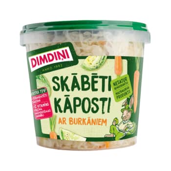 Kāposti skābēti ar burkāniem Dimdiņkāposti 650g