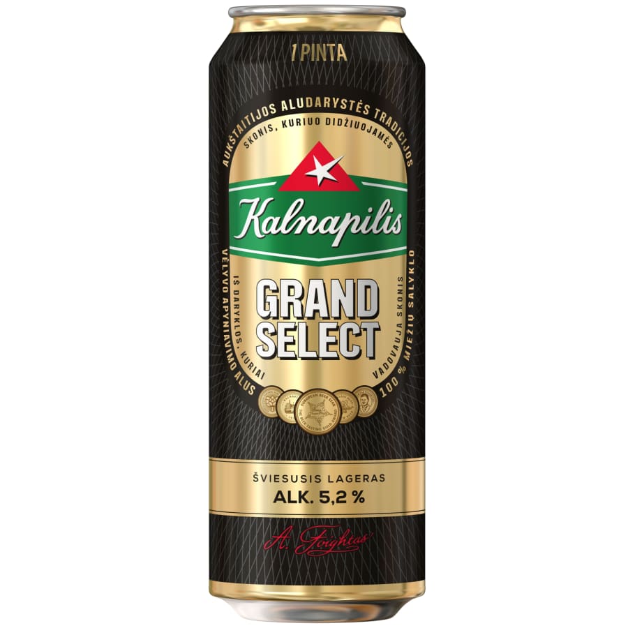 Alus KALNAPILIS Grand Select, 5,2 %, 0,568 l