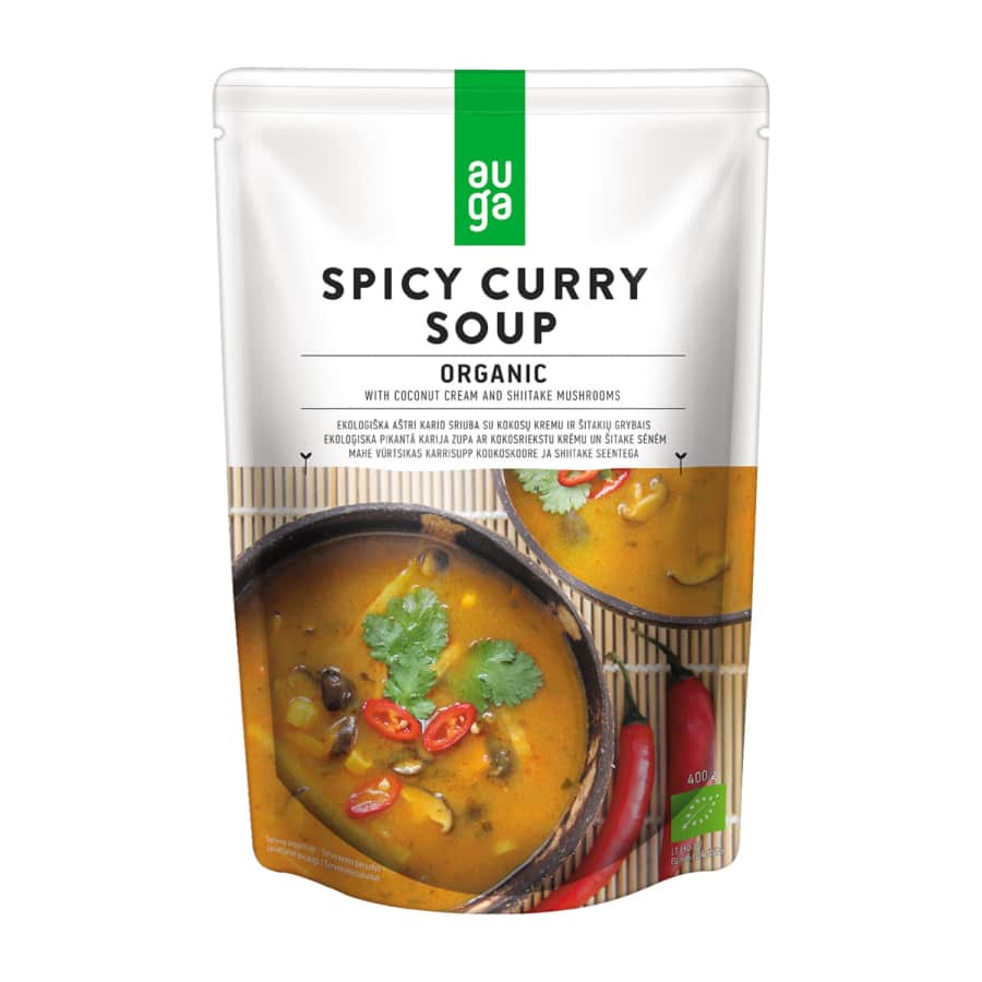 Ekologiška aštri kario sriuba AUGA, 400 g
