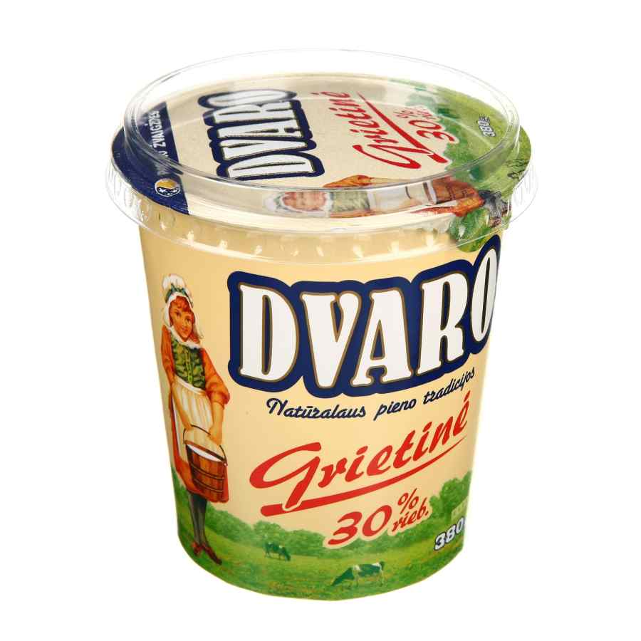DVARO grietinė, 30 % rieb., 380 g