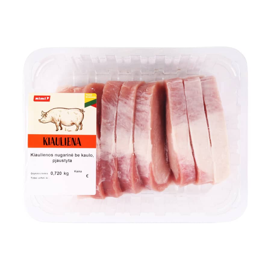 Pj. kiaulienos nugarinė be kaulo RIMI, 720 g