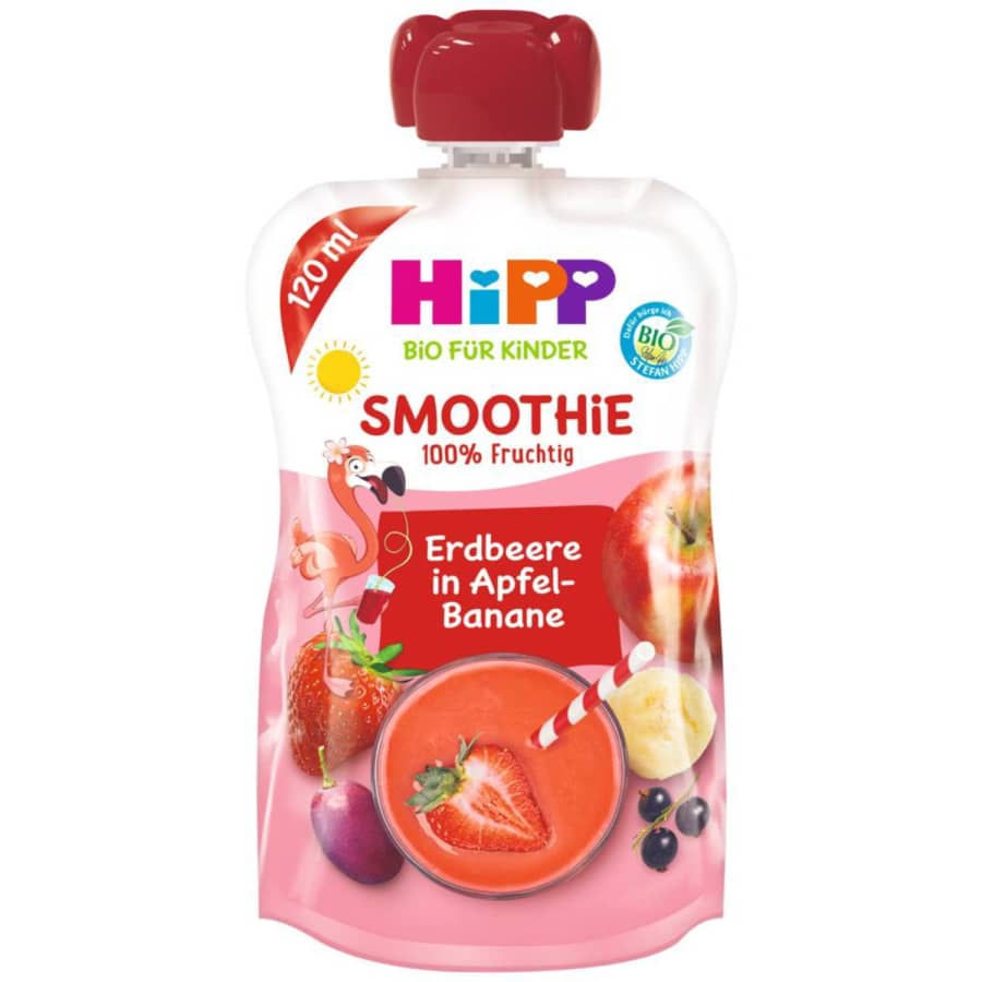 Ekol. ob., bananų ir uogų tyrelė HIPP, 120 ml