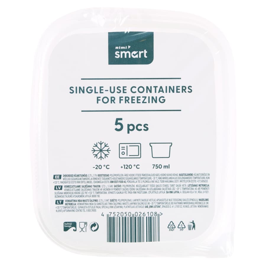 Vienk.indai maist.šald.750 ml,5vnt RIMI SMART