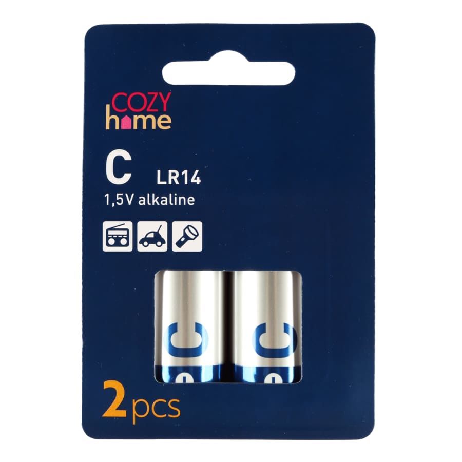 Baterijos COZY HOME C 1,5 V LR14, 2 vnt