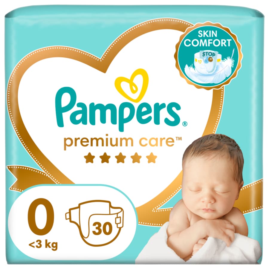 Sauskelnės PAMPERS PREMIUM CARE S0, 30 vnt