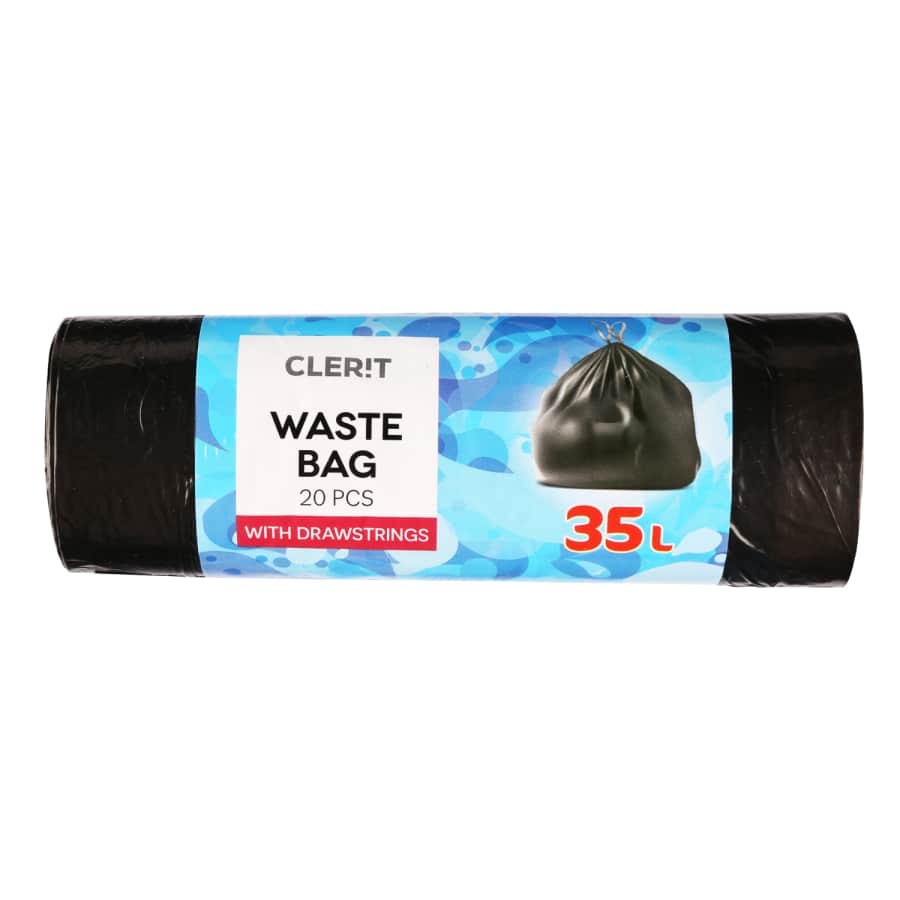 Šiukšlių maišai su virvele 35L, 20 vnt.