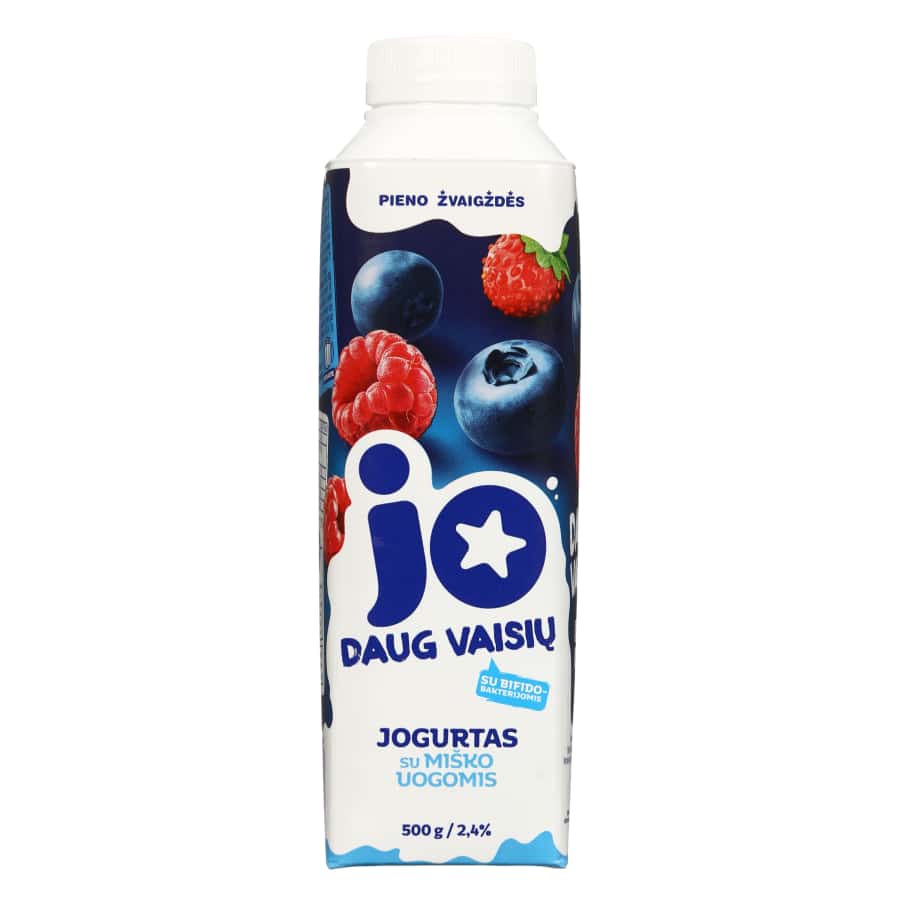 Jogurtas su miško uogomis JO, 2,4 %, 500 g