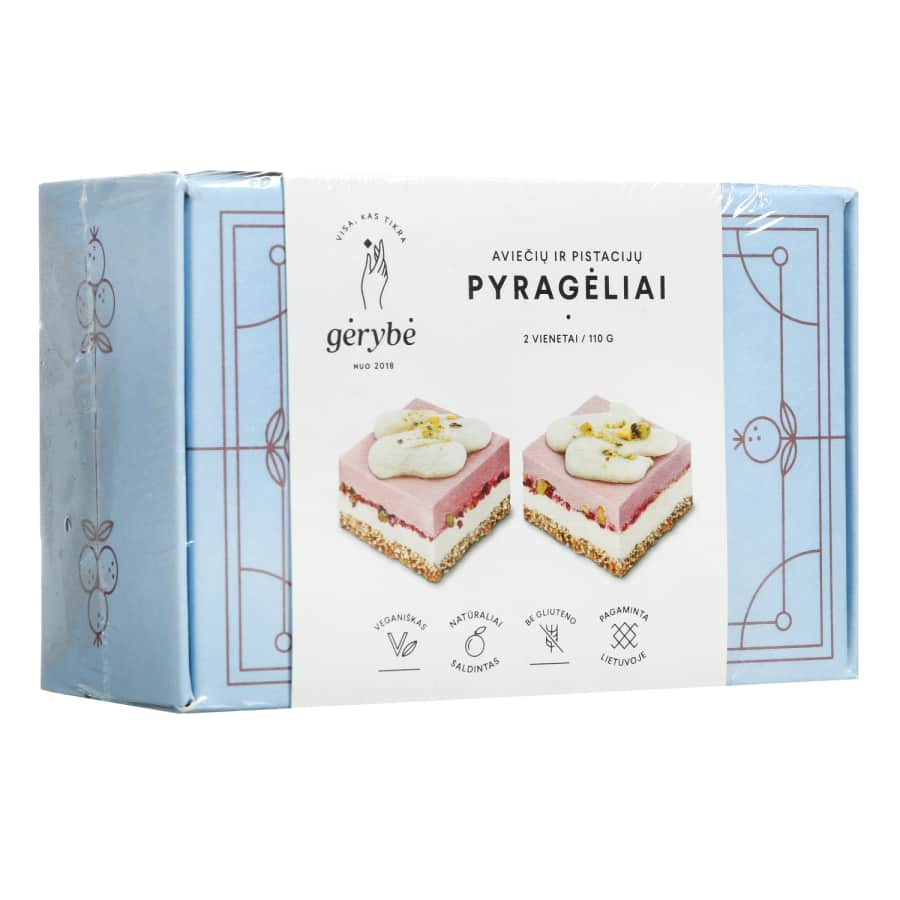 Veg. aviečių ir pistacijų des. GĖRYBĖ, 120 g