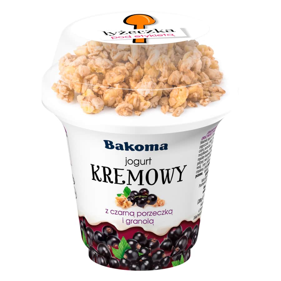 Jogurtas su juod. serb., granola BAKOMA, 230g