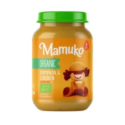 Ekologiška moliūgų ir vištienos košė kūdikiams MAMUKO, nuo 6 mėn., 190 g