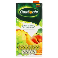 Įvairių vaisių sulčių gėrimas ELMENHORSTER su vitaminais (20%), 2 l