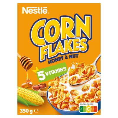 Kukurūzų dribsniai NESTLE HONEY & NUT, 350 g
