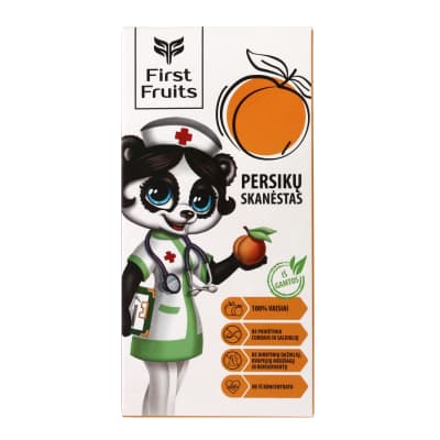 Persikų skonio skanėstas FIRST FRUITS, 60 g